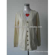 ladies' knitted cardigan 100% fine wool